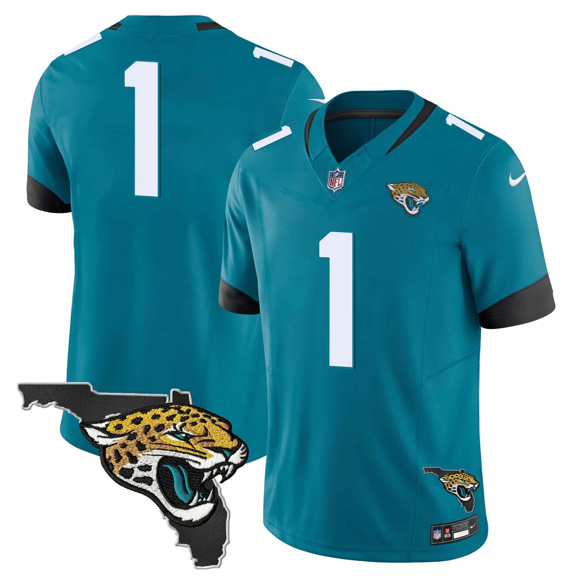 Men Jacksonville Jaguars #1 Etienne jr Green 2024 Nike Florida Patch Vapor NFL Jersey style 3->indianapolis colts->NFL Jersey